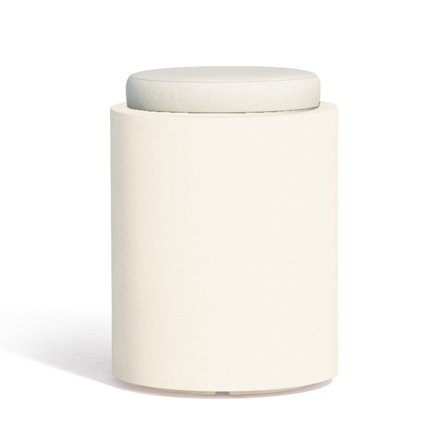 Pouf Round In Resina Tondo diametro 40 CM Bianco