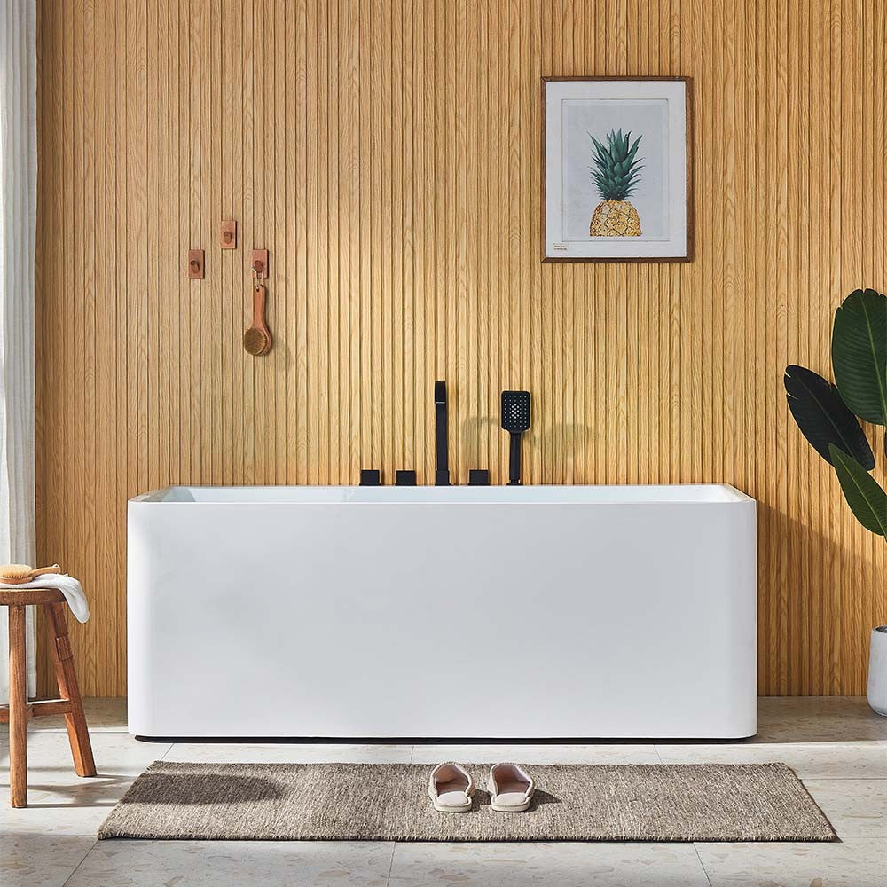 Vasca da bagno a parete 75x170 cm scarico incluso Kyla