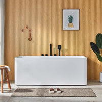 Vasca da bagno a parete 75x170 cm scarico incluso Kyla