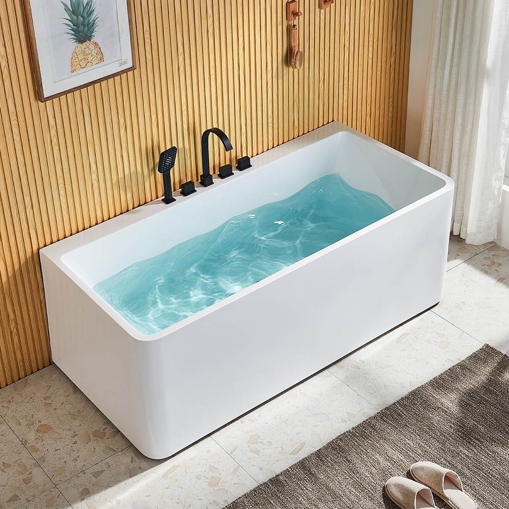 Vasca da bagno a parete 75x170 cm scarico incluso Kyla