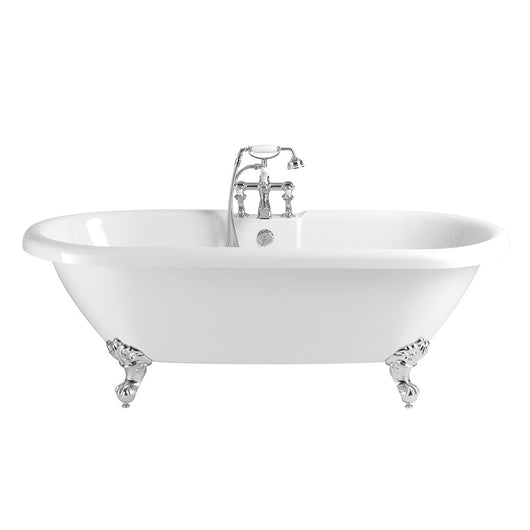 Vasca da bagno freestanding classica 177x80 Piedini cromo a zampa d'aquila regolabili Victoria