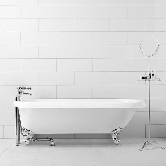 Vasca da bagno freestanding classica 177x79,5 Piedini cromo a zampa d'aquila regolabili Ann