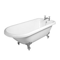 Vasca da bagno freestanding classica 177x79,5 Piedini cromo a zampa d'aquila regolabili Ann