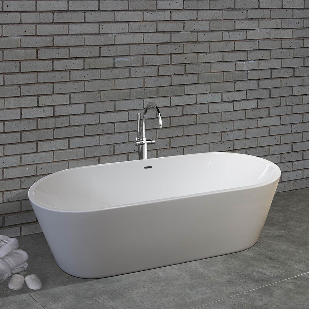 Vasca da bagno freestanding moderna 167,5x78 Piedini interni regolabili Alexandra II Small