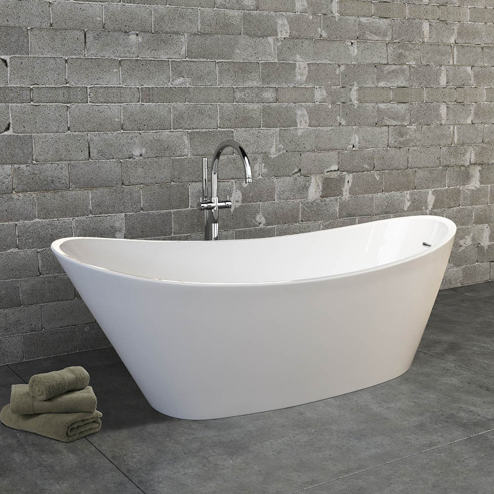 Vasca da bagno freestanding moderna 170x74,5 con Piedini interni regolabili Monique