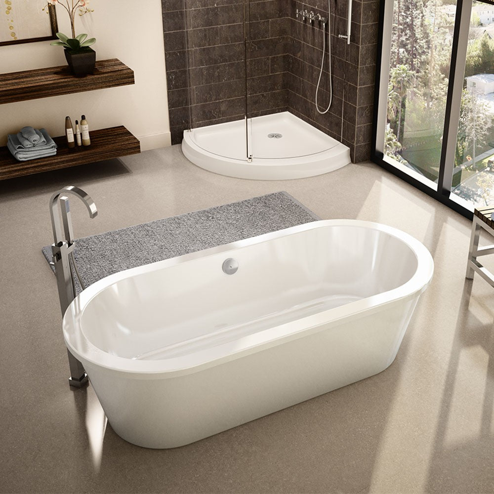 Vasca da bagno freestanding moderna 180x83 Piedini interni regolabili Allison