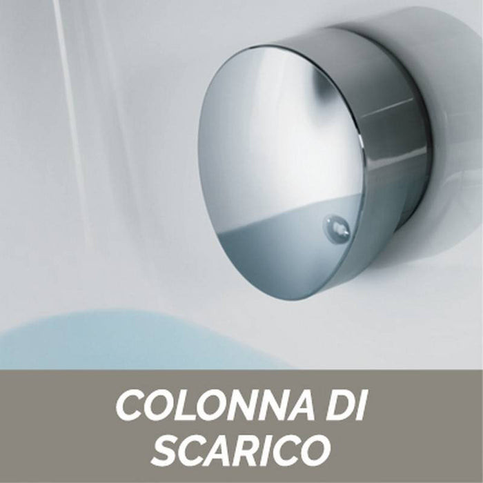 Vasca idromassaggio 150x100 destra angolare serie grazia con pannello cod 83256