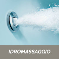 Vasca idromassaggio 150x100 destra angolare serie grazia con pannello cod 83256