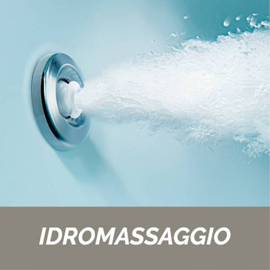 Vasca idromassaggio 150x100 sinistra angolare serie grazia con pannello cod 83257