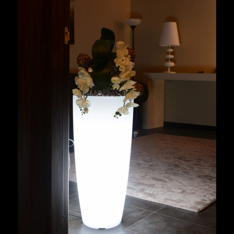 VASO LUMINOSO HYDRA 70 h CON LED MULTICOLOR E BATTERIA SOLARE