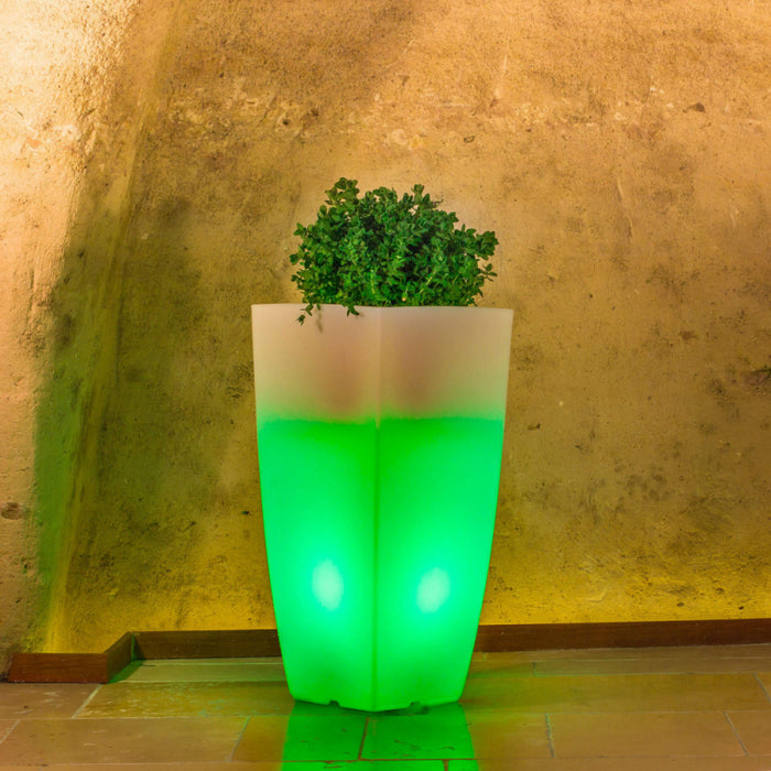 VASO LUMINOSO HYDRUS 70 h CON LED MULTICOLOR E BATTERIA SOLARE