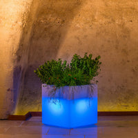 VASO LUMINOSO OCTANS 40 h CON LED MULTICOLOR E BATTERIA SOLARE