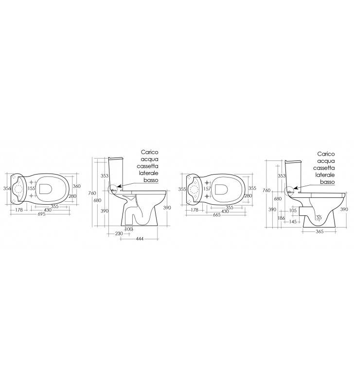 Bidet serie klio filo muro cod 81978