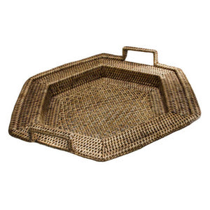 Vassoio rattan birman esagonale 2m cm44x50h7/10