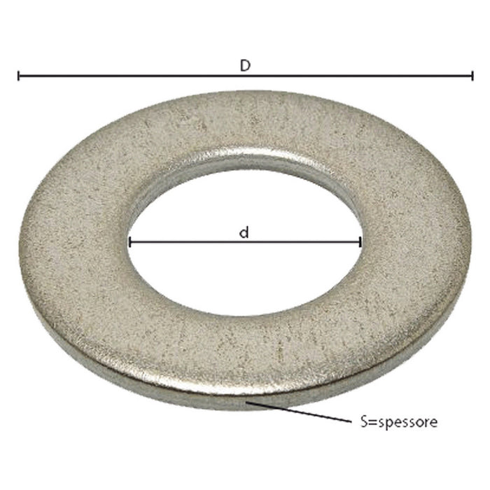 2000pz rondella piana comune m 6 - 1,8 x 12 x 6,6 mm cod:ferx.402326nlm