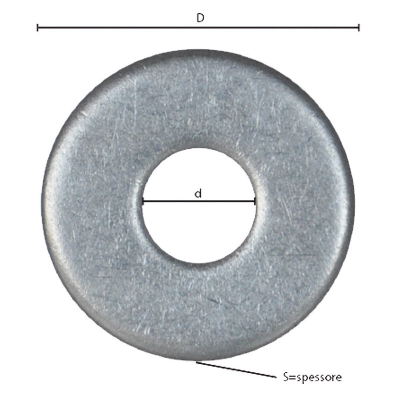 1000pz rondella grembialina inox a2 m 5 - 1,2 x 15 x 5,3 mm 402433nlm