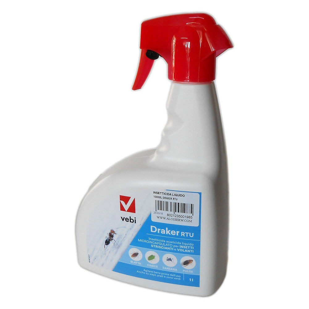 Vebi draker rtu 1lt insetticida acaricida spray per insetti volanti e striscianti