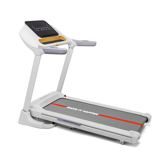 Vega 2500 - Tapis roulant elettrico pieghevole salvaspazio con inclinazione automatica e cardiofrequenzimetro, dettagli in legno elegante