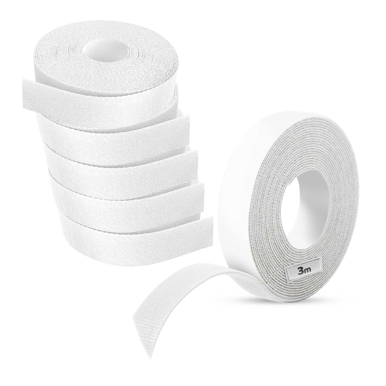 18m Velcro adesivo multiuso - 6 rotoli da 3m