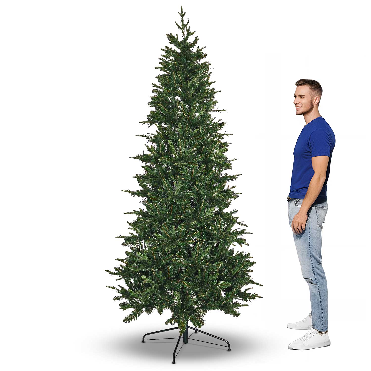 Venus - Albero di Natale effetto realistico in PE e PVC ø105x210H, 1571 rami