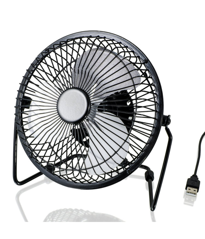 Ventilatore A Pale Usb In Metallo Silenzioso Potente Da Tavolo Scrivania Per Pc         