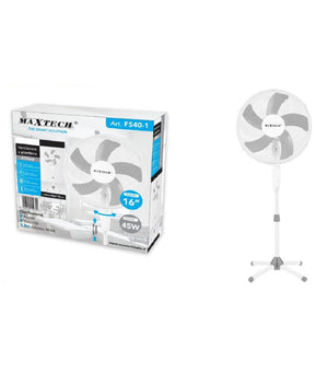 Ventilatore A Piantana 130cm 3 Velocità  45 W 16" Funzione Di Oscillazione Fs40-1         