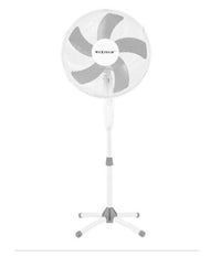 Ventilatore A Piantana 130cm 3 Velocità  45 W 16" Funzione Di Oscillazione Fs40-1         