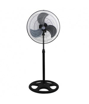 Ventilatore A Piantana 3 Pale In Alluminio Oscillante Diametro 45 Cm Base Tonda         