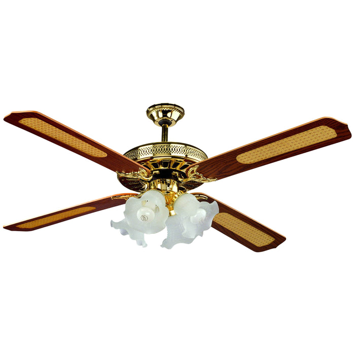 Ventilatore A Soffitto C/Telec+4 Luci Old America