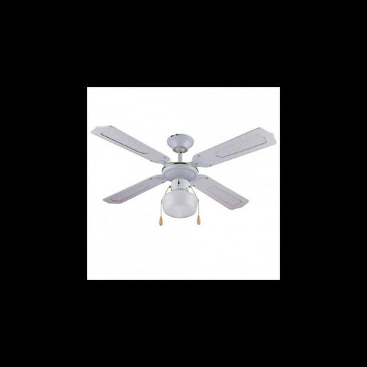 Ventilatore da soffitto 4 Pale 1 Luce D.105 cm 50w colore BIANCO DA54012