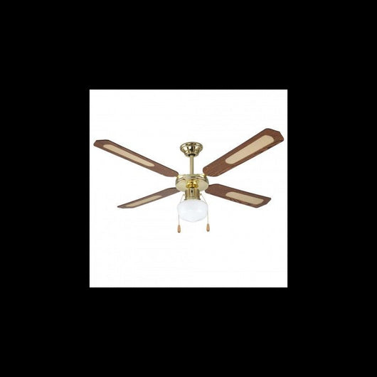 Ventilatore da soffitto 4 Pale 1 Luce D.130 cm 70w colore NOCE DA54011