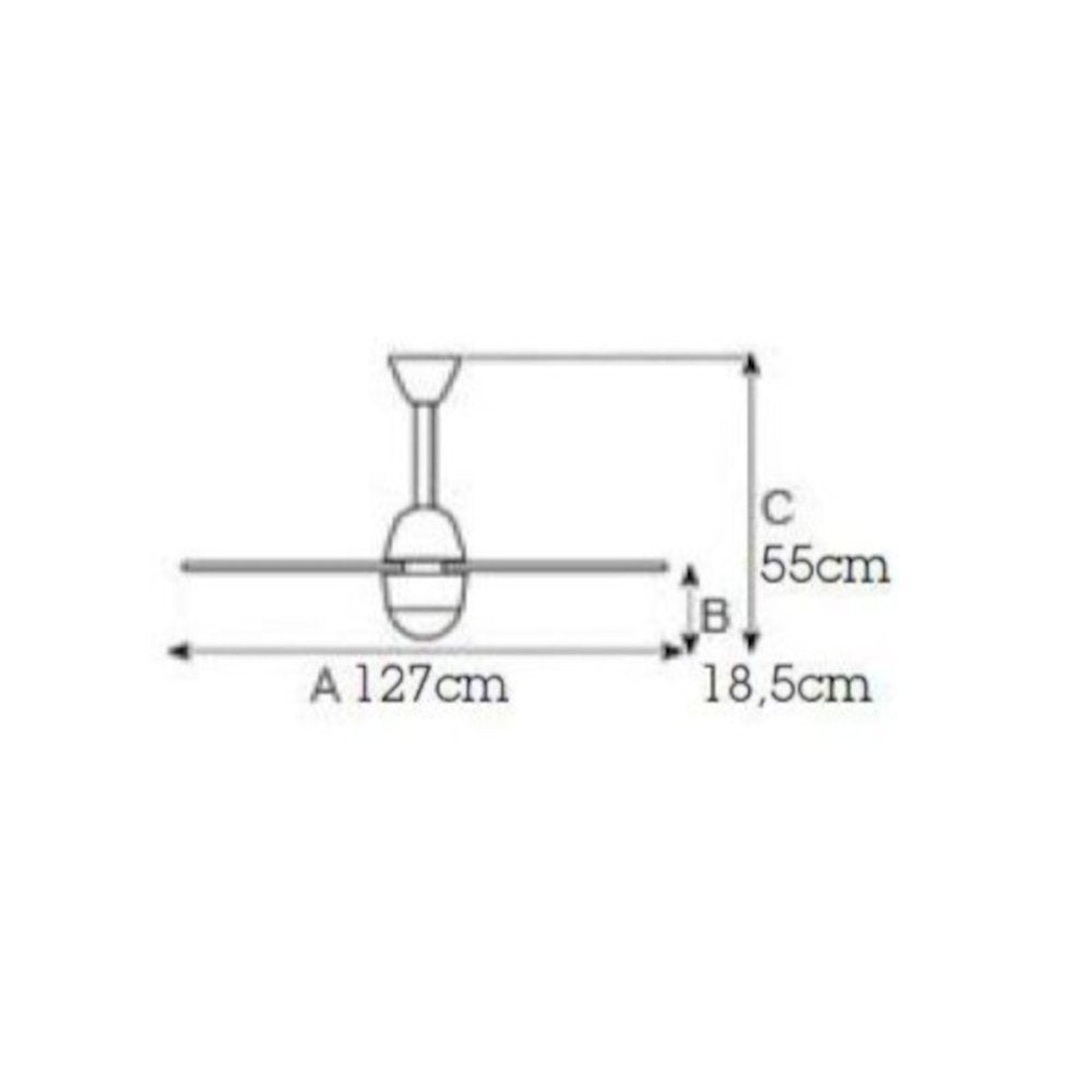 Ventilatore moderno italexport swing eco e27 led lampada soffitto, colore giallo