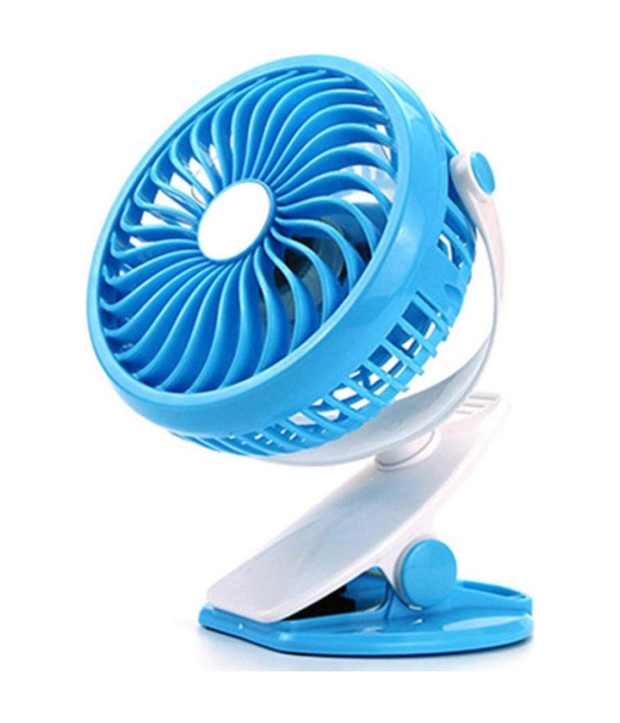 Ventilatore Orientabile A 4 Pale Stand Con Pinza A Clip Rotazione A 360 Gradi         