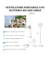 Ventilatore Pieghevole Portatile Batteria Ricaricabile P11 Salvaspazio 4 Velocità          