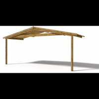 Veranda Frontale a capriata in legno 500x200cm Emma