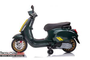 Moto Scooter Elettrico per Bambini Piaggio Vespa Sprint 12V colore Verde