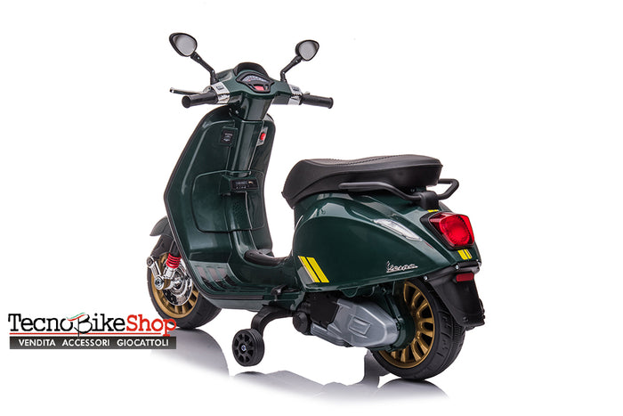 Moto Scooter Elettrico per Bambini Piaggio Vespa Sprint 12V colore Verde