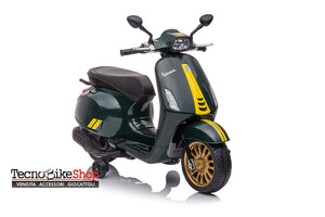 Moto Scooter Elettrico per Bambini Piaggio Vespa Sprint 12V colore Verde