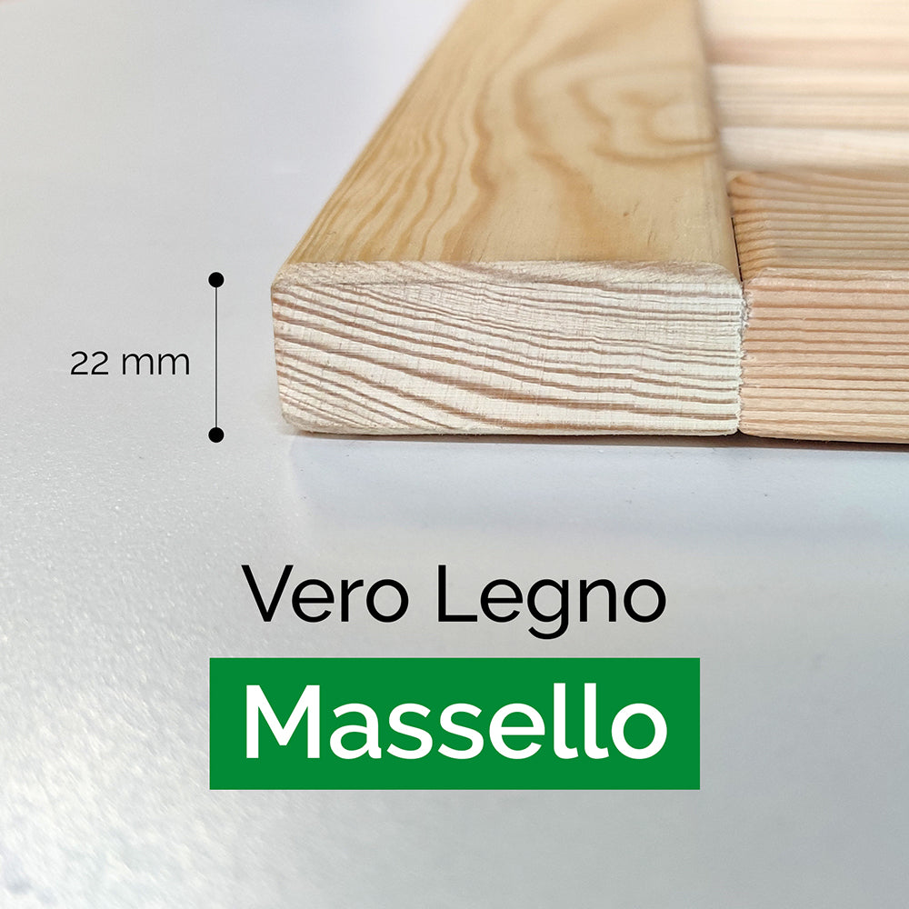 Onlywood Confezione 2 Persiane in Legno da Esterno in Pino Naturale Massello - 600 x 700 h mm