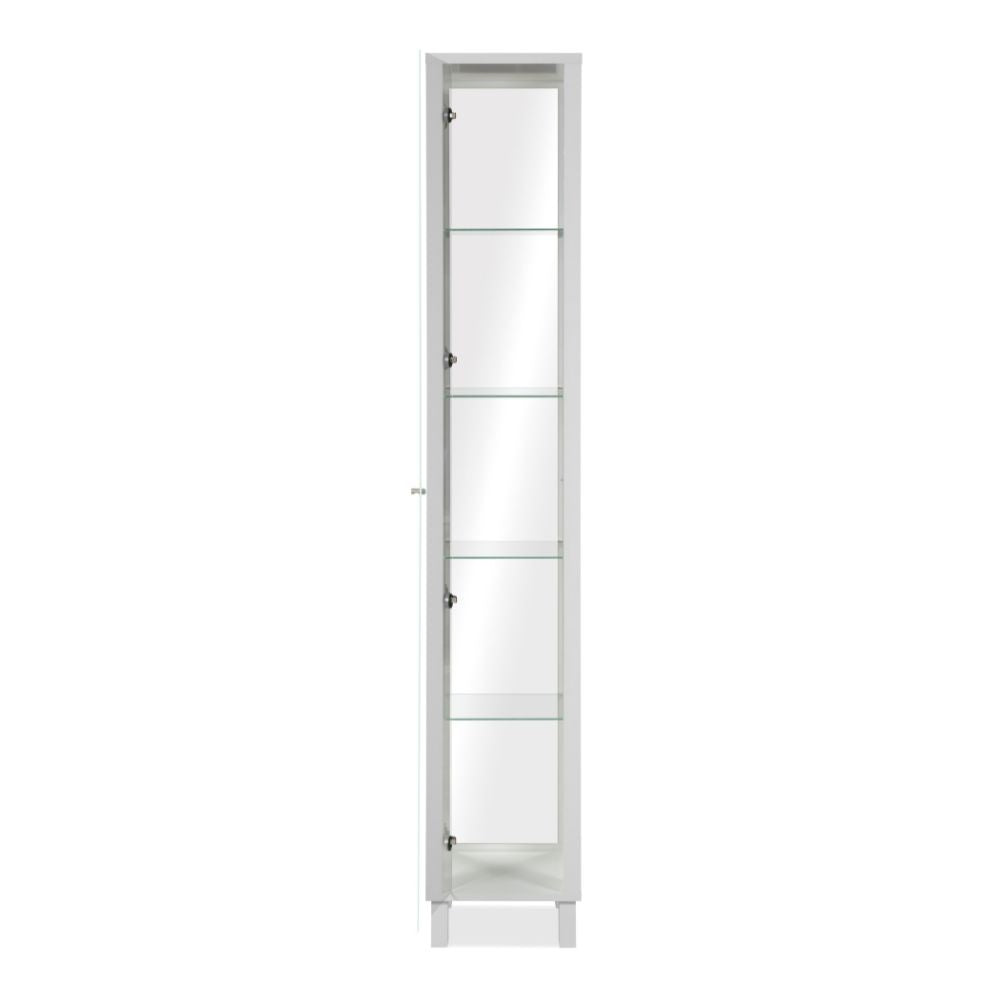 Vetrina colore bianco con anta e 4 ripiani Albi52A 33x33x189H