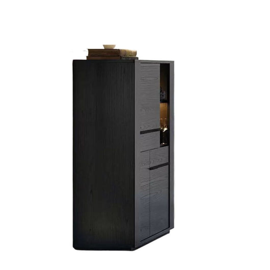 Vetrina credenza 2 ante nero Alce 117x49x157h