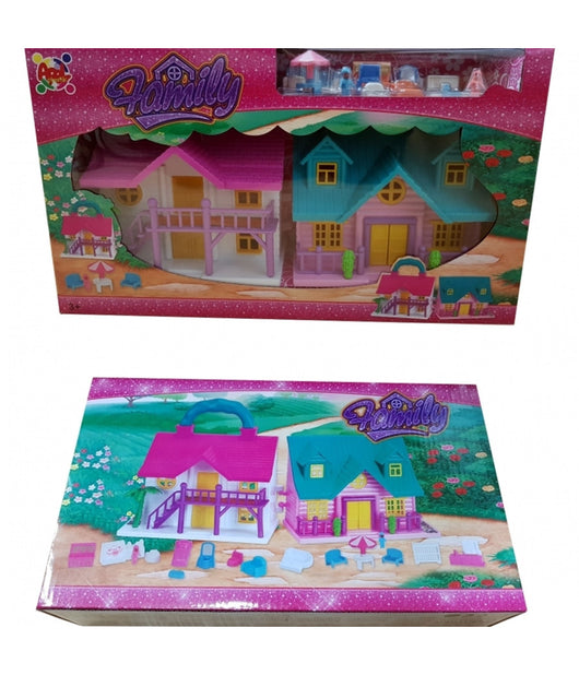 Villa Casa Vacanze Portatile 2 Bambole Letto Ombrellone Pouf Gioco Mare Bambine         