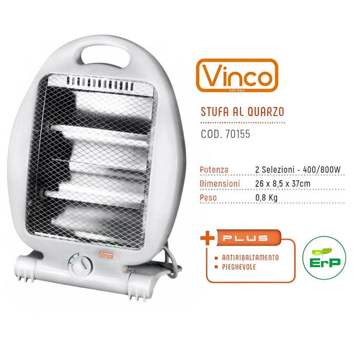 Vinco Stufa Al Quarzo COD.70155 800W - VINCO