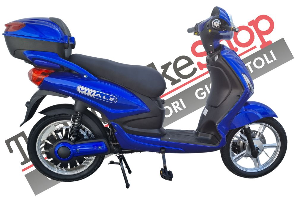 Bici Elettrica Scooter Velocipede Vitale NJT-007 250W  20Ah 48V Batteria a Grafene colore Blu