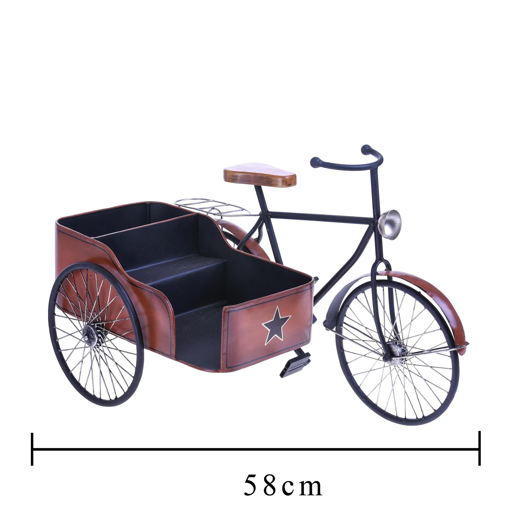 Modellino Bici Sidecar con Contenitore Larghezza 58 cm