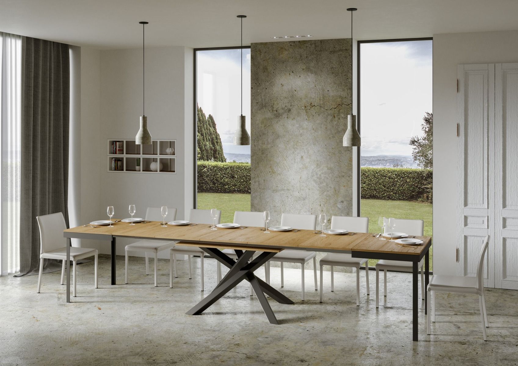 Tavolo Allungabile 120-380x90x77 cm Volantis Evolution Quercia Naturale