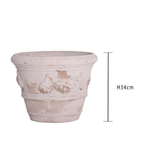 Vaso per Piante Decorato H 34 cm