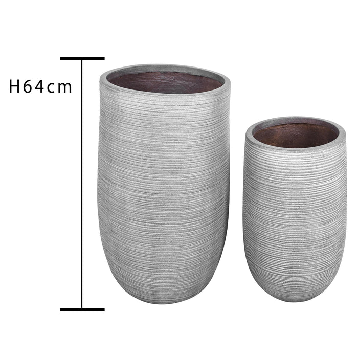 Set 2 Vaso Stripe Alto Misure 395x64 cm