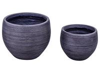 Set 2 Vaso Sfera Stripe Larghezza 37 cm