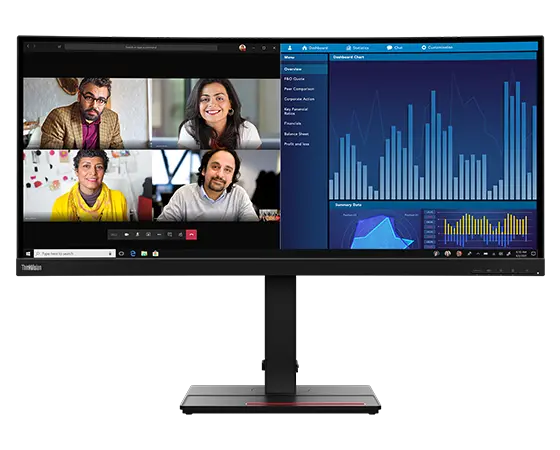 Lenovo thinkvision p34w-20 led display 86,7 cm (34.1") 3440 x 1440 pixel wide quad hd nero - 63F2RAT3EU